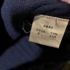 紺　メンズVセーターの画像