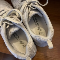 瞬足白スニーカー22㎝紐タイプの画像