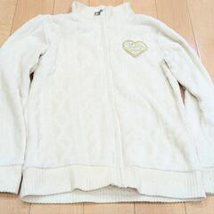 キッズ 150 フリースジャケット クリーム色