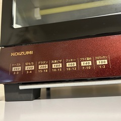 【未使用】オーブントースター　小泉成器KOS-1215/Rの画像