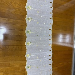 【美品】クローバーっぽい柄　カフェカーテン