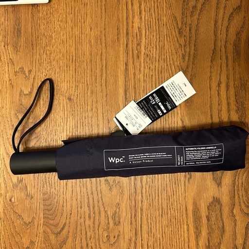 【新品未使用】ワールドパーティー（Wpc.）自動開閉 折りたたみ傘 AUTOMATIC FOLD ネイビー 晴雨兼用 雨傘 メンズ 親骨62cm