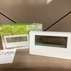 【未使用品】電池付き　置き時計 温度湿度表示 スヌーズ付き