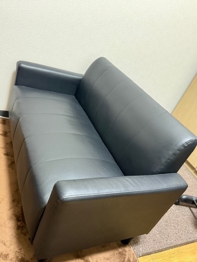 人工レザーソファ　2人掛け用