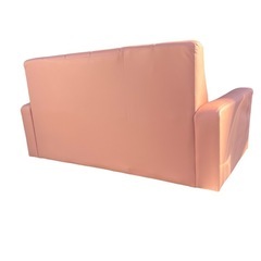 2人掛けソファー　ピンク　合皮　レザーの画像