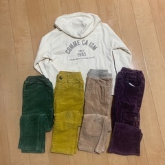 【110】キッズ コムサイズムパーカー＋コーデュロイパンツ4本の画像
