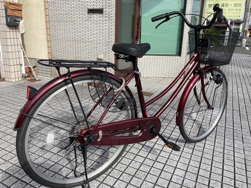 【26インチ自転車】変速なし　タイヤ状態良好❗️どなたにも乗りやすい自転車❗️若林自転車　膳所店　SALE中❗️