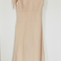 ベージュ フリル付きキャミワンピース 9AR