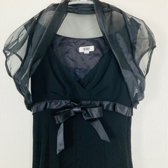 黒 キャミワンピース  ショール付き