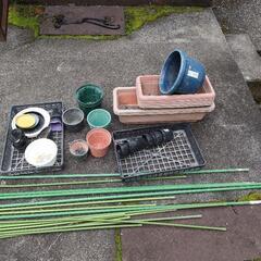 プランター、支柱、鉢はど家庭菜園なとセットの画像