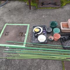 プランター、支柱、鉢はど家庭菜園なとセットの画像