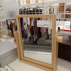 ★ジモティ割あり★  鏡 ウッドH27×D4×W22 クリーニン...