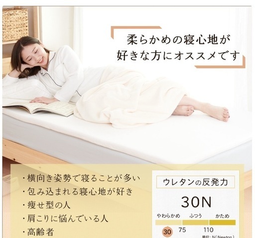 美品　低反発マットレストッパー