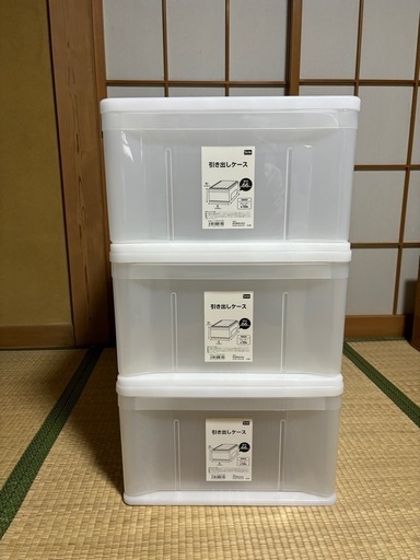 新品同様　衣装ケース3段　ホワイト　タンス•収納引き出し•衣類ケース•収納ケース