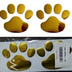 肉球ステッカー/ゴールドの画像