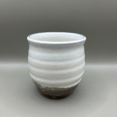 k1105602 未使用品 湯呑み 萩焼 湯呑 陶華山 松尾藻風 茶道 茶道具 茶碗 大きめの湯呑み コレクション 当時物 中古 現状品 酒呑 工芸品の画像