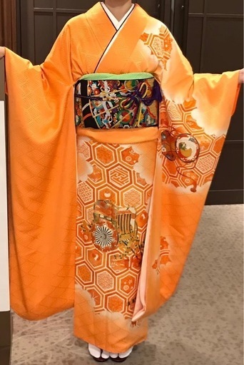 振袖 帯 セット 振り袖 オレンジ
