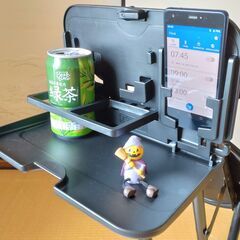 美品 セイワ(SEIWA) 車内用 リアトレイ スマホポケット付き, 500ml紙パックが2個置けますの画像