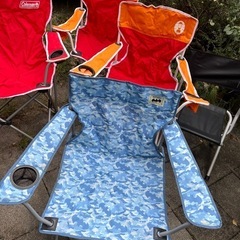 キャンプセット4 Colemanキャンプ用チェアー　七脚セット　折りたたみの画像