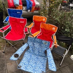 キャンプセット4 Colemanキャンプ用チェアー　七脚セット　...