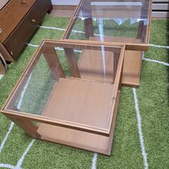 最終値下げ☆シギヤマ家具☆ガラス☆センターテーブル☆2個セット