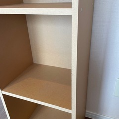 無印良品 パルプボードボックス・タテヨコA4サイズ・4段・ベージュ　棚　本棚　収納の画像