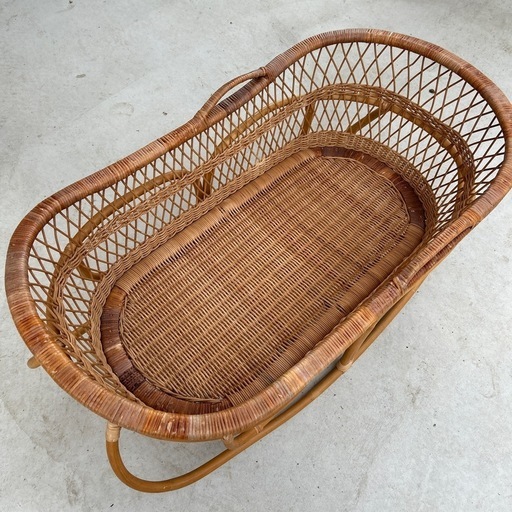 昭和レトロ 籐 ゆりかご クーハン 3way 古道具 アンティーク\n