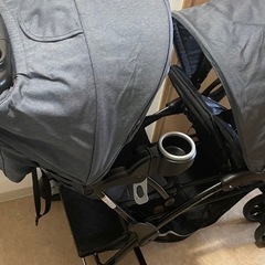 ベビーカー 二人でゴーDX デニム KATOJI カトージ 2人乗り 二人乗りの画像