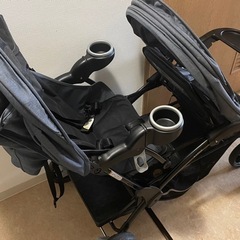 ベビーカー 二人でゴーDX デニム KATOJI カトージ 2人乗り 二人乗りの画像