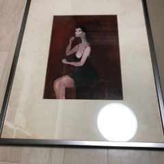 絵画、化粧する女