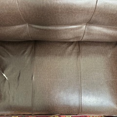 【無料】中古　2人掛け合皮ソファーの画像
