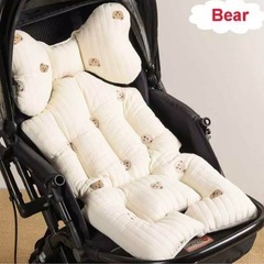 ✨新品未使用✨　ベビーカーシートライナー　クッション　くまの画像