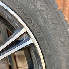 本日13時受付終了 215/60 R17 スタッドレス 4本セット ウェッズ ライツレーの画像