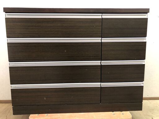 4段　チェスト幅120cm 衣類収納 タンス　おしゃれ　【糸島市内 送料無料】　1105-6