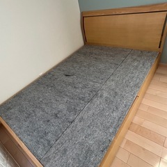 組み立て式ベッド ダブルサイズ 収納付き