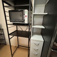 キッチンキャビネット　電子レンジ置き　キッチン収納