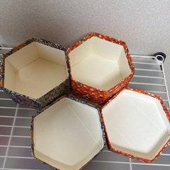 手芸で作った6角形の小箱の画像