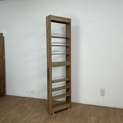 №5792☆新品・キャスター付きスリム収納庫15☆