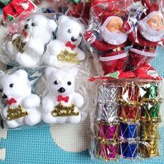 クリスマス用品　飾り　クマ　タイコ　サンタ🎅の画像