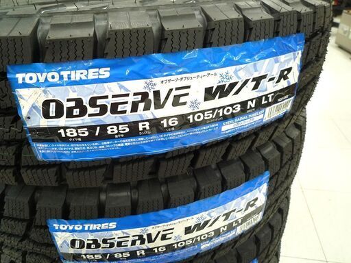 新品 スタッドレスタイヤ 4本セット トーヨー オブザーブ W/T-R 185/85R16 105/103 N LT 2023年製 T