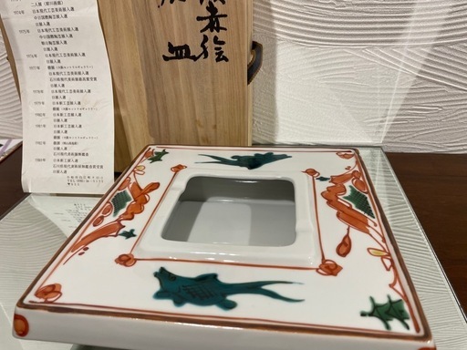 新品未使用　九谷焼　灰皿