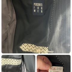 PERSON'S FOR MEN ストライプジャケット　グレーの画像