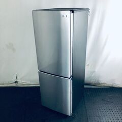 ID:rg219713 ハイアール Haier 冷蔵庫 一人暮らし 中古 2021年製 2ドア 173L シルバー ファン式 右開き JR-XP2NF173F(XK)  【リユース品：状態C】【送料無料】【設置費用無料】