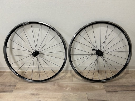 シマノ　ロードホイール　WH-RS010 前後セット SHIMANO - シマノ WH-RS010 C15 ロードバイク ホイール 前後セットの 