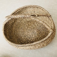 バスケット シーグラス 持ち手付き かごバスケットの画像