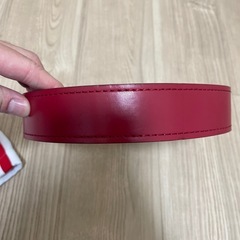 アシックス 野球 ベルト 赤　の画像