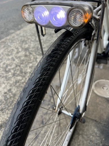 J9519 塩野自転車 シティサイクル FAT CAT ブルー 26インチ 6段変速