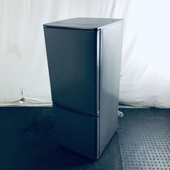 ID:re11138 三菱 MITSUBISHI 冷蔵庫 一人暮らし 中古 2023年製 2ドア 146L マットチャコール ファン式 右開き MR-P15H-H  【リユース品：状態B】【送料無料】【設置費用無料】
