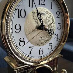 CITIZEN 置き時計 シチズン リズム時計工業 ガラスドーム 振り子  高さ約39cm 横約23cm  の画像