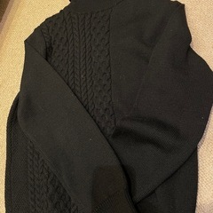 MIHARA YASUHIRO 厚手 ハイネック ニット 黒の画像